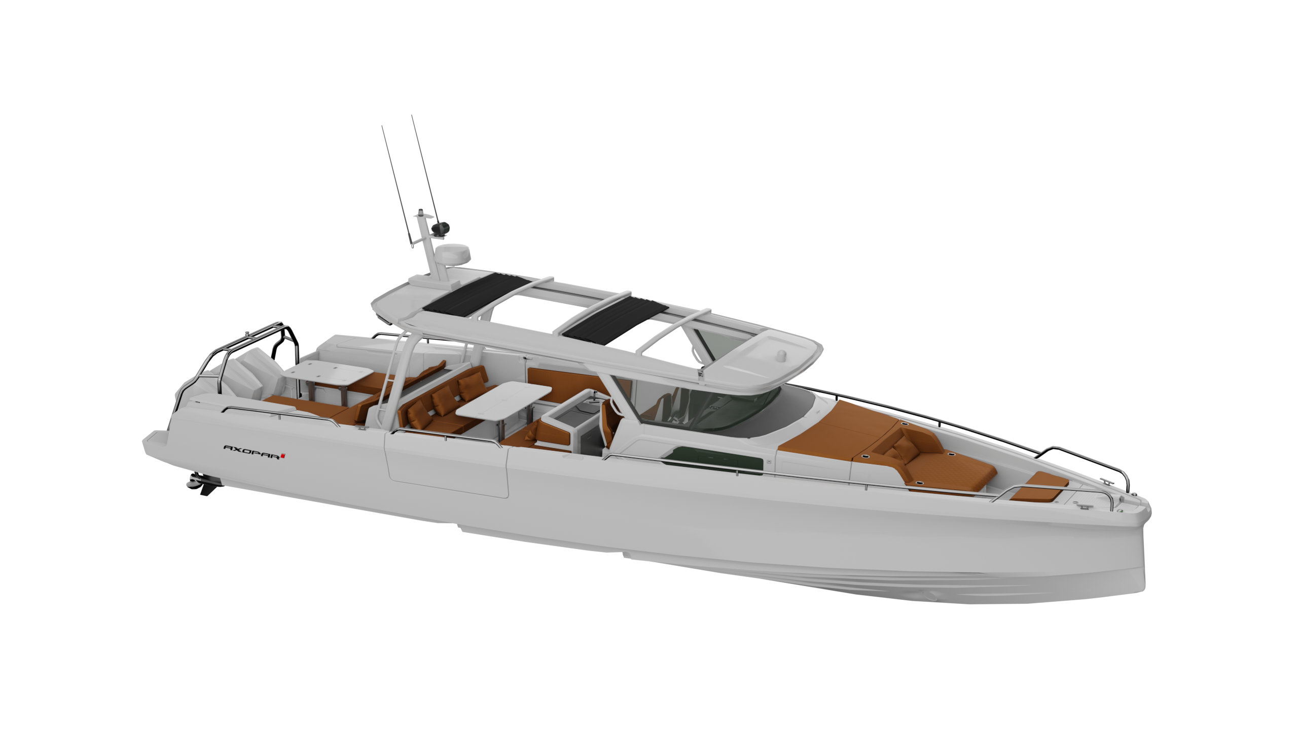 Axopar 45 Cross Top MY2024 W U Sofa Cobre Upholstery 1