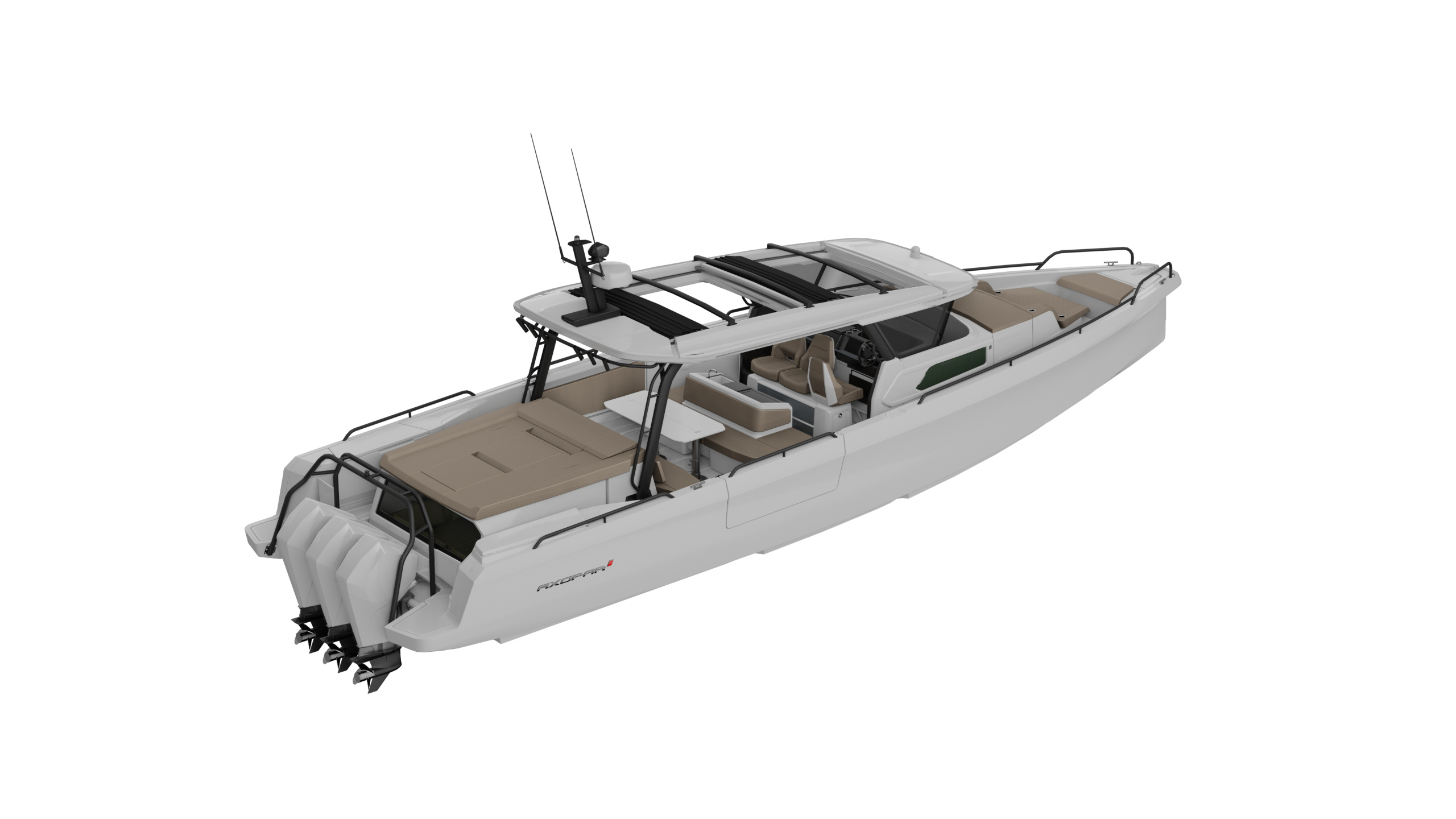 Axopar 45 Cross Top MY2024 W Aft Cabin BRABUS Line Sandstone Upholstery 2