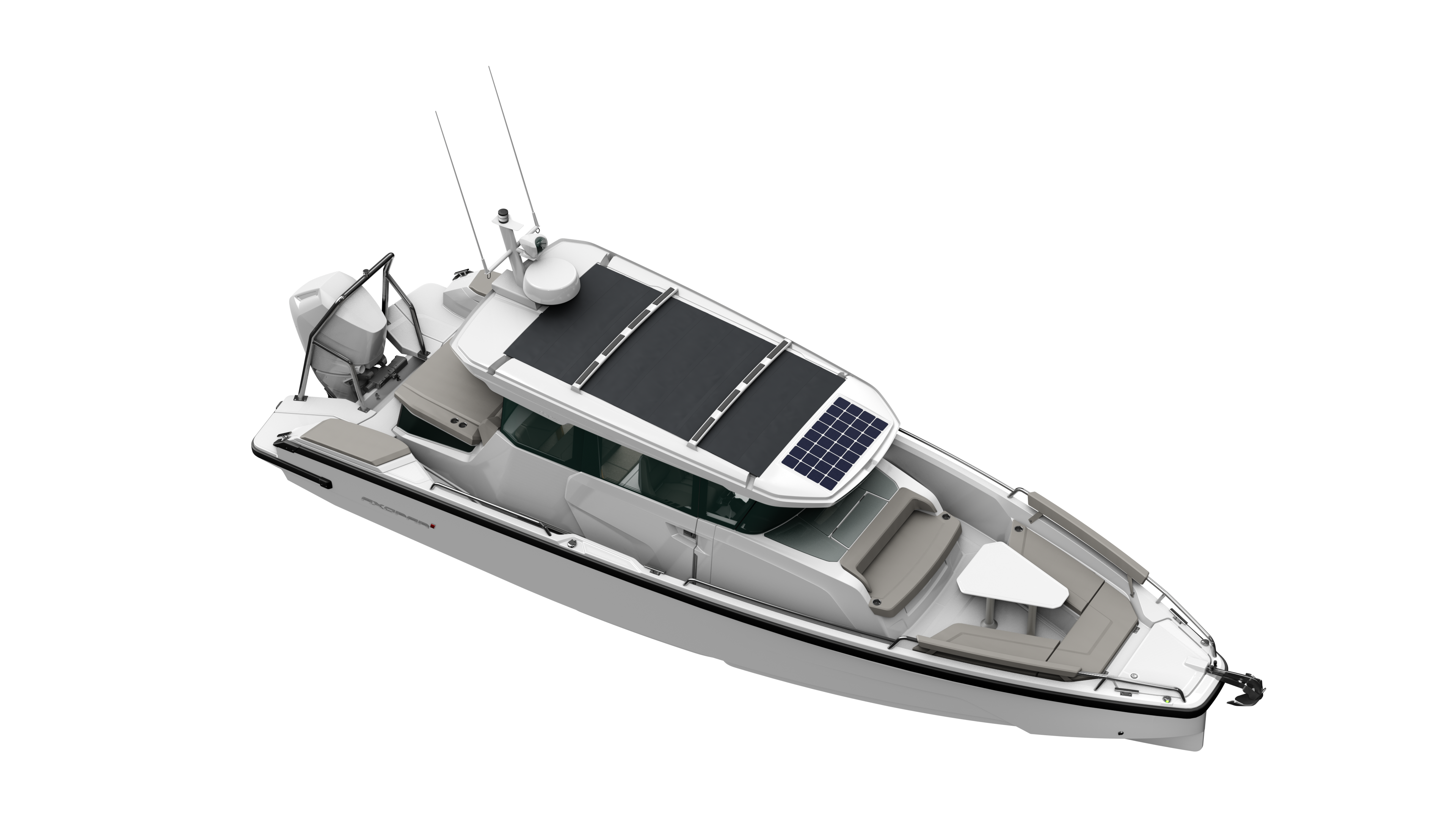 New Axopar 29 Cabin Version Overhead View