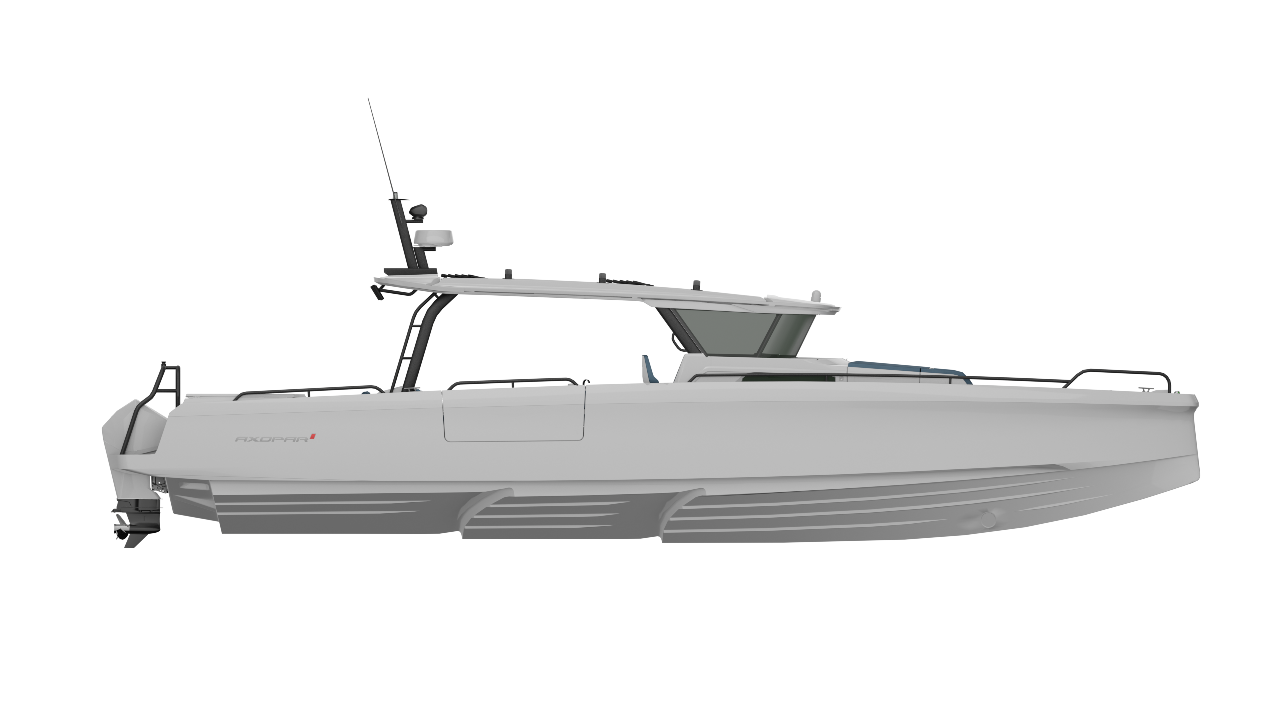 Axopar 45 Cross Top MY2024 W Open Aft BRABUS Line Petrol Upholstery